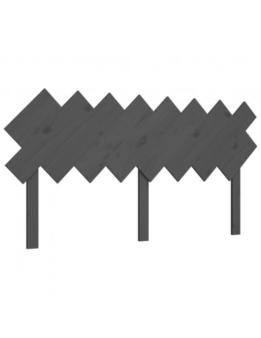 Testiera per Letto Grigia 159,5x3x80,5cm Legno Massello di Pino