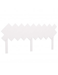 Testiera per Letto Bianca 178x3x80,5 cm Legno Massello di Pino 2