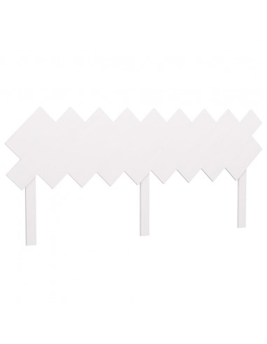 Testiera per Letto Bianca 178x3x80,5 cm Legno Massello di Pino