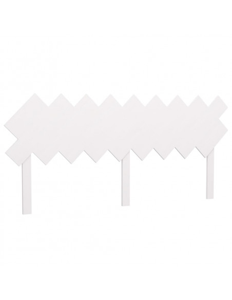 Testiera per Letto Bianca 178x3x80,5 cm Legno Massello di Pino