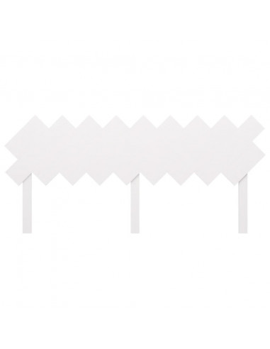 Testiera per Letto Bianca 178x3x80,5 cm Legno Massello di Pino