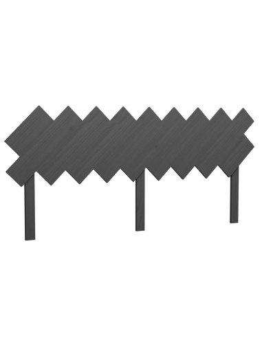 Testiera per Letto Grigio178x3x80,5cm in Legno Massello di Pino