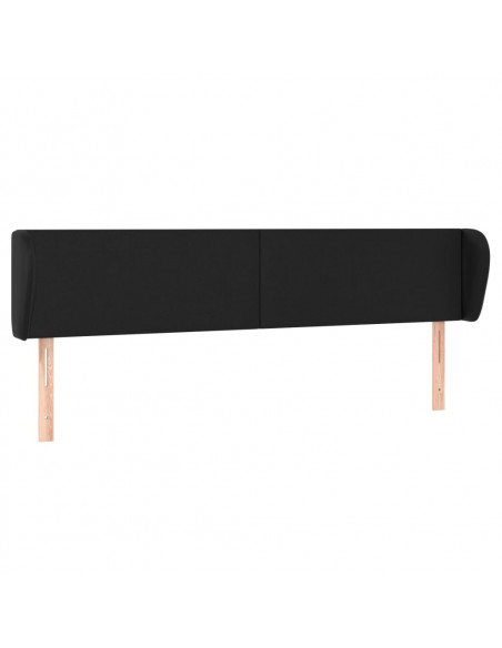 Testiera ad Orecchio Nera 203x23x78/88 cm in Similpelle
