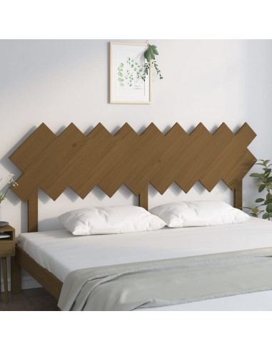 Testiera per Letto Miele 178x3x80,5cm in Legno Massello di Pino