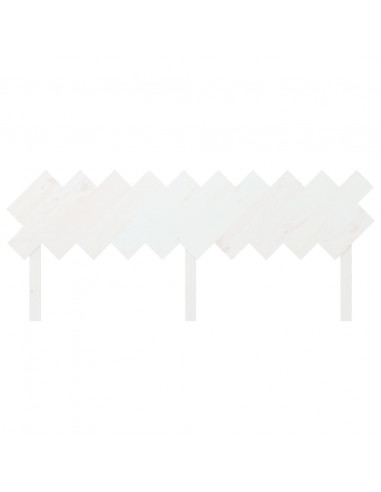 Testiera per Letto Bianca 196x3x80,5 cm Legno Massello di Pino