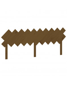 Testiera per Letto Miele 196x3x80,5cm in Legno Massello di Pino 2