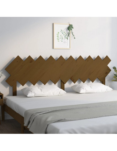 Testiera per Letto Miele 196x3x80,5cm in Legno Massello di Pino