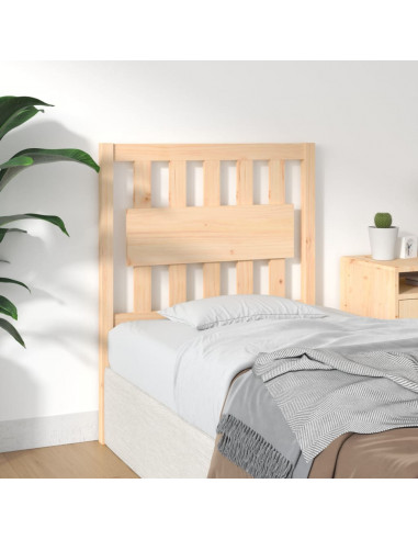 Testiera per Letto 80,5x4x100 cm in Legno Massello di Pino