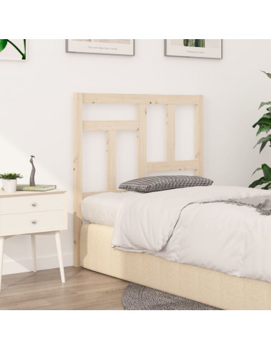 Testiera per Letto 95,5x4x100 cm in Legno Massello di Pino