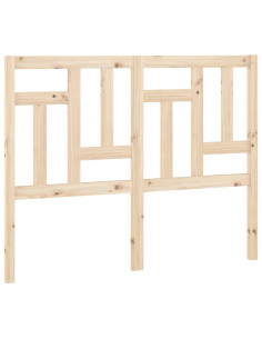 Testiera per Letto 125,5x4x100 cm in Legno Massello di Pino 2