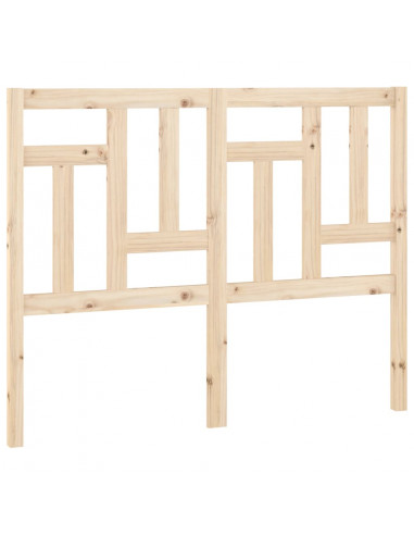 Testiera per Letto 125,5x4x100 cm in Legno Massello di Pino