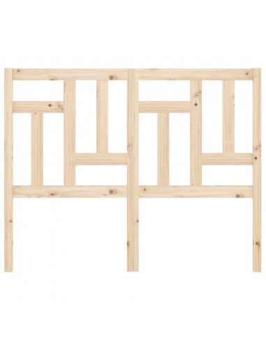 Testiera per Letto 125,5x4x100 cm in Legno Massello di Pino