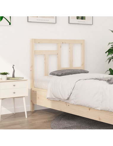 Testiera per Letto 80,5x4x100 cm in Legno Massello di Pino