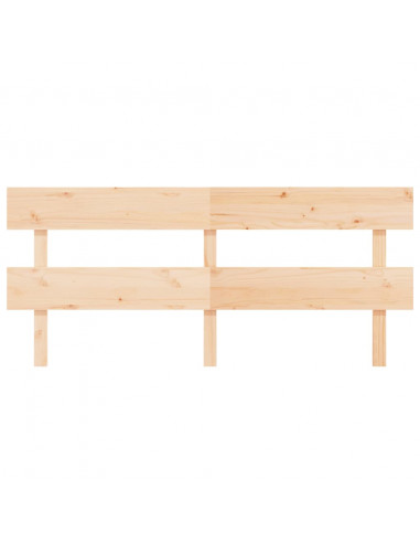 Testiera per Letto 204x3x81 cm in Legno Massello di Pino