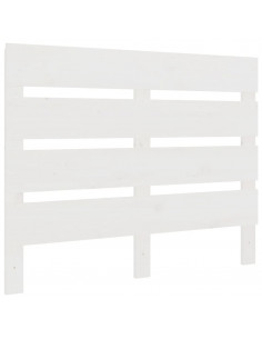 Testiera per Letto Bianca 75x3x80 cm in Legno Massello di Pino 2