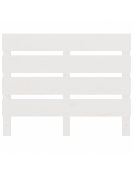 Testiera per Letto Bianca 75x3x80 cm in Legno Massello di Pino