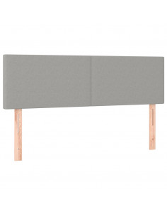 Testiere 2 pz Grigio Chiaro 72x5x78/88 cm in Tessuto 2