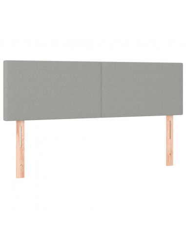 Testiere 2 pz Grigio Chiaro 72x5x78/88 cm in Tessuto