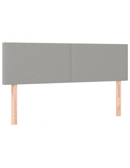 Testiere 2 pz Grigio Chiaro 72x5x78/88 cm in Tessuto