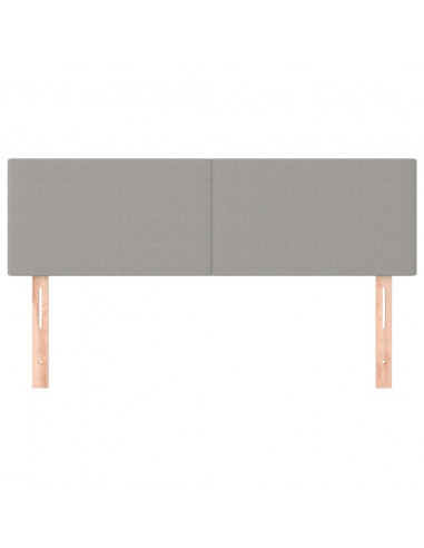 Testiere 2 pz Grigio Chiaro 72x5x78/88 cm in Tessuto