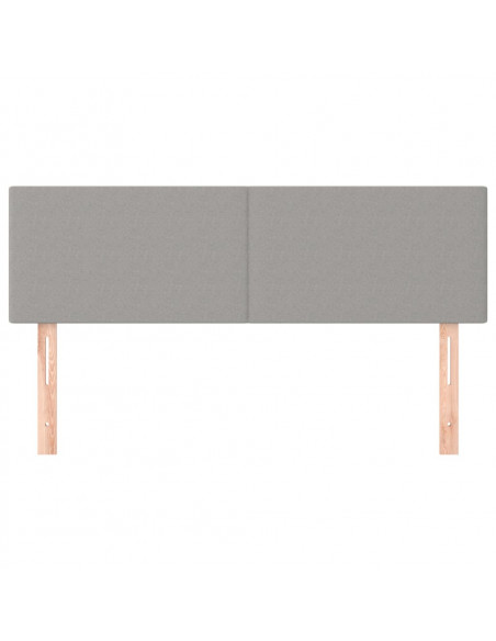 Testiere 2 pz Grigio Chiaro 72x5x78/88 cm in Tessuto