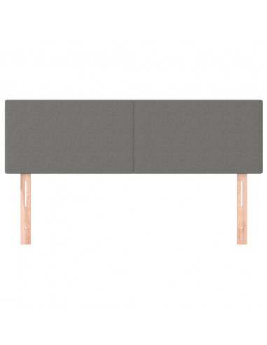 Testiere 2 pz Grigio Scuro 72x5x78/88 cm in Tessuto