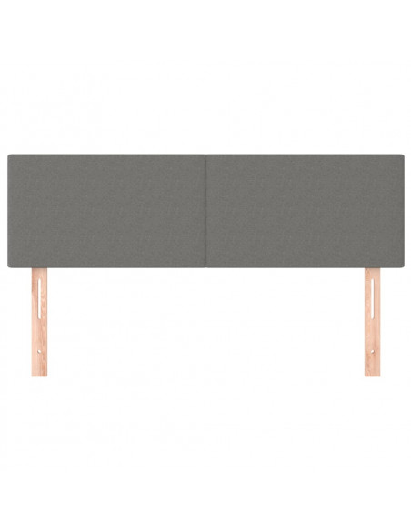 Testiere 2 pz Grigio Scuro 72x5x78/88 cm in Tessuto