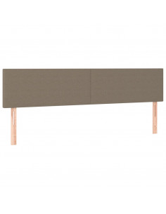 Testiera 2 pz Tortora 80x5x78/88 cm in Tessuto 2