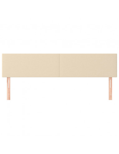 Testiera 2 pz Crema 80x5x78/88 cm in Tessuto
