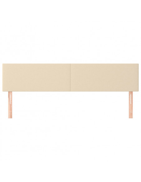 Testiera 2 pz Crema 80x5x78/88 cm in Tessuto