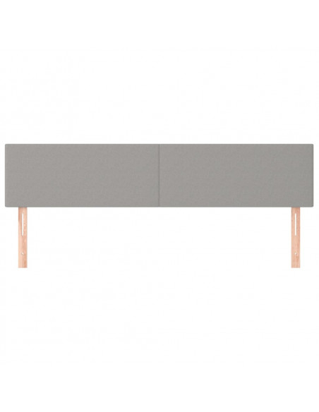 Testiere 2 pz Grigio Chiaro 100x5x78/88 cm in Tessuto