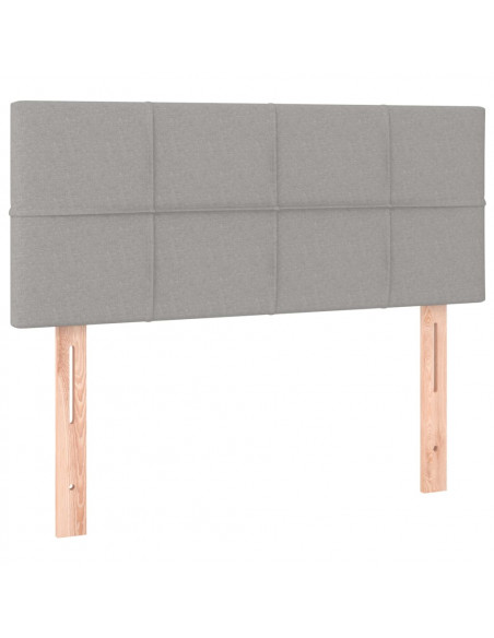 Testiera Grigio Chiaro 100x5x78/88 cm in Tessuto