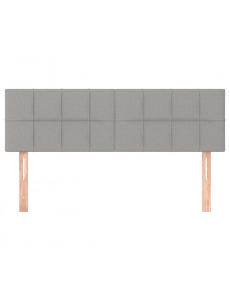 Testiere 2 pz Grigio Chiaro 72x5x78/88 cm in Tessuto