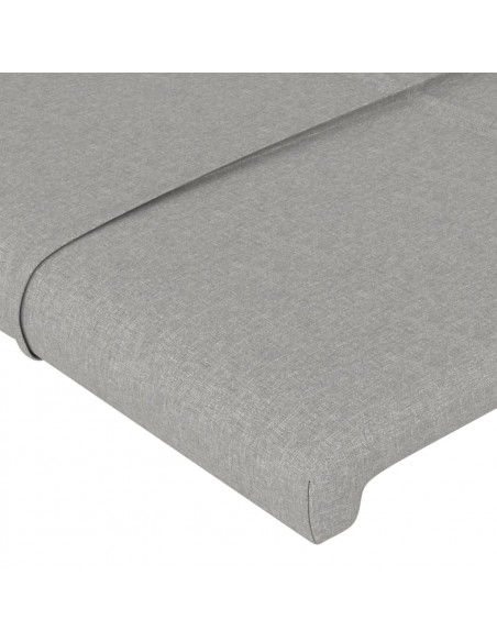 Testiere 2 pz Grigio Chiaro 72x5x78/88 cm in Tessuto