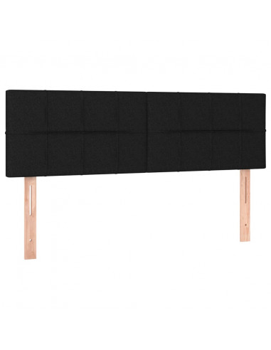 Testiere 2 pz Nere72x5x78/88 cm in Tessuto