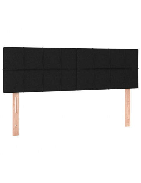 Testiere 2 pz Nere72x5x78/88 cm in Tessuto