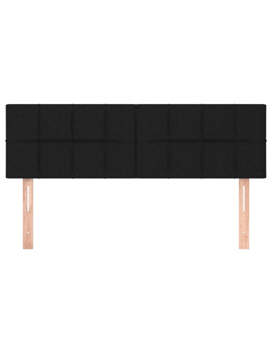 Testiere 2 pz Nere72x5x78/88 cm in Tessuto