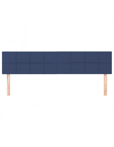 Testiera 2 pz Blu 100x5x78/88 cm in Tessuto