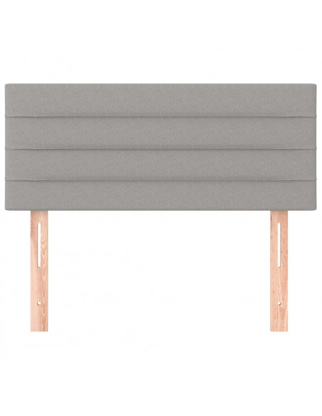 Testiera Grigio Chiaro 100x5x78/88 cm in Tessuto