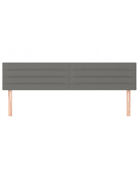 Testiere 2 pz Grigio Scuro 100x5x78/88 cm in Tessuto