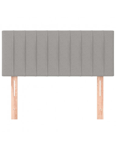 Testiera Grigio Chiaro 100x5x78/88 cm in Tessuto