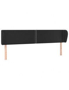 Testiera ad Orecchio Nera 163x23x78/88 cm in Similpelle 2