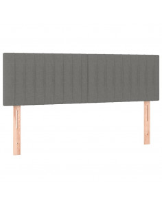 Testiere 2 pz Grigio Scuro 72x5x78/88 cm in Tessuto 2