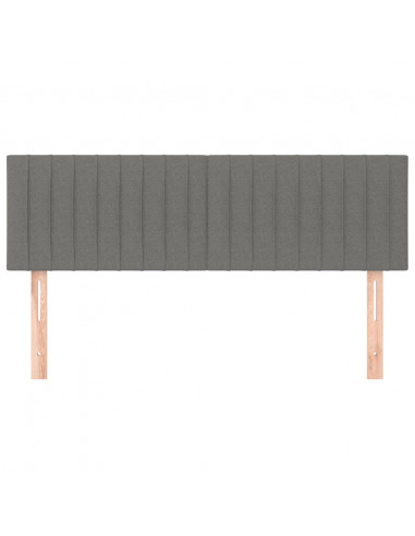 Testiere 2 pz Grigio Scuro 72x5x78/88 cm in Tessuto