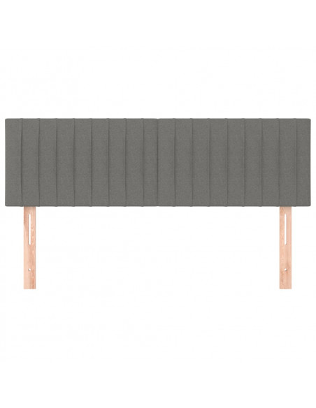 Testiere 2 pz Grigio Scuro 72x5x78/88 cm in Tessuto