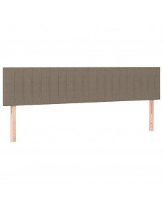 Testiera 2 pz Tortora 90x5x78/88 cm in Tessuto 2