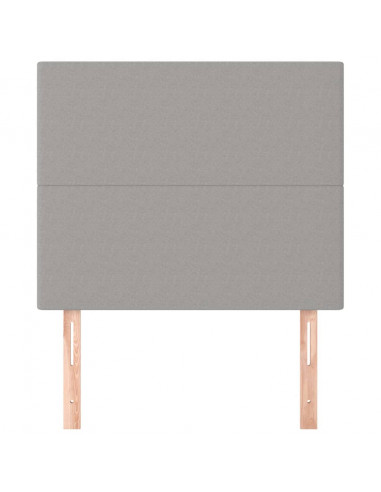 Testiere 2 pz Grigio Chiaro 100x5x78/88 cm in Tessuto