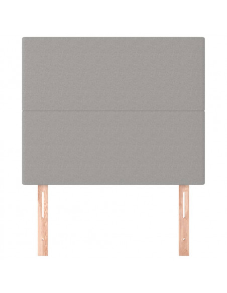 Testiere 2 pz Grigio Chiaro 100x5x78/88 cm in Tessuto