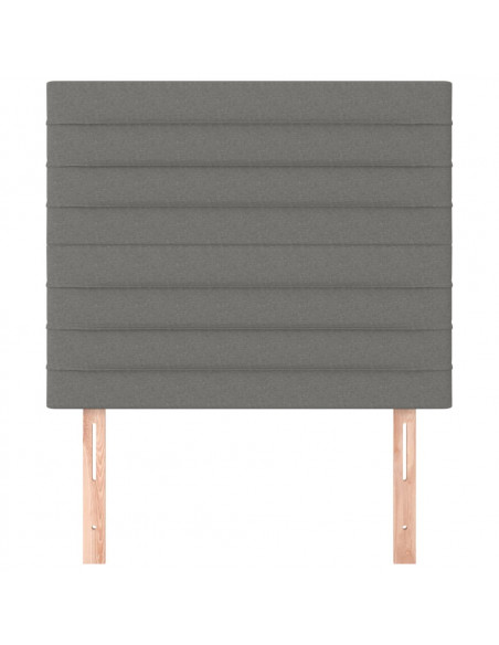 Testiere 2 pz Grigio Scuro 100x5x78/88 cm in Tessuto