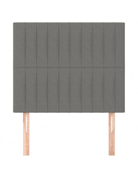 Testiere 2 pz Grigio Scuro 100x5x78/88 cm in Tessuto
